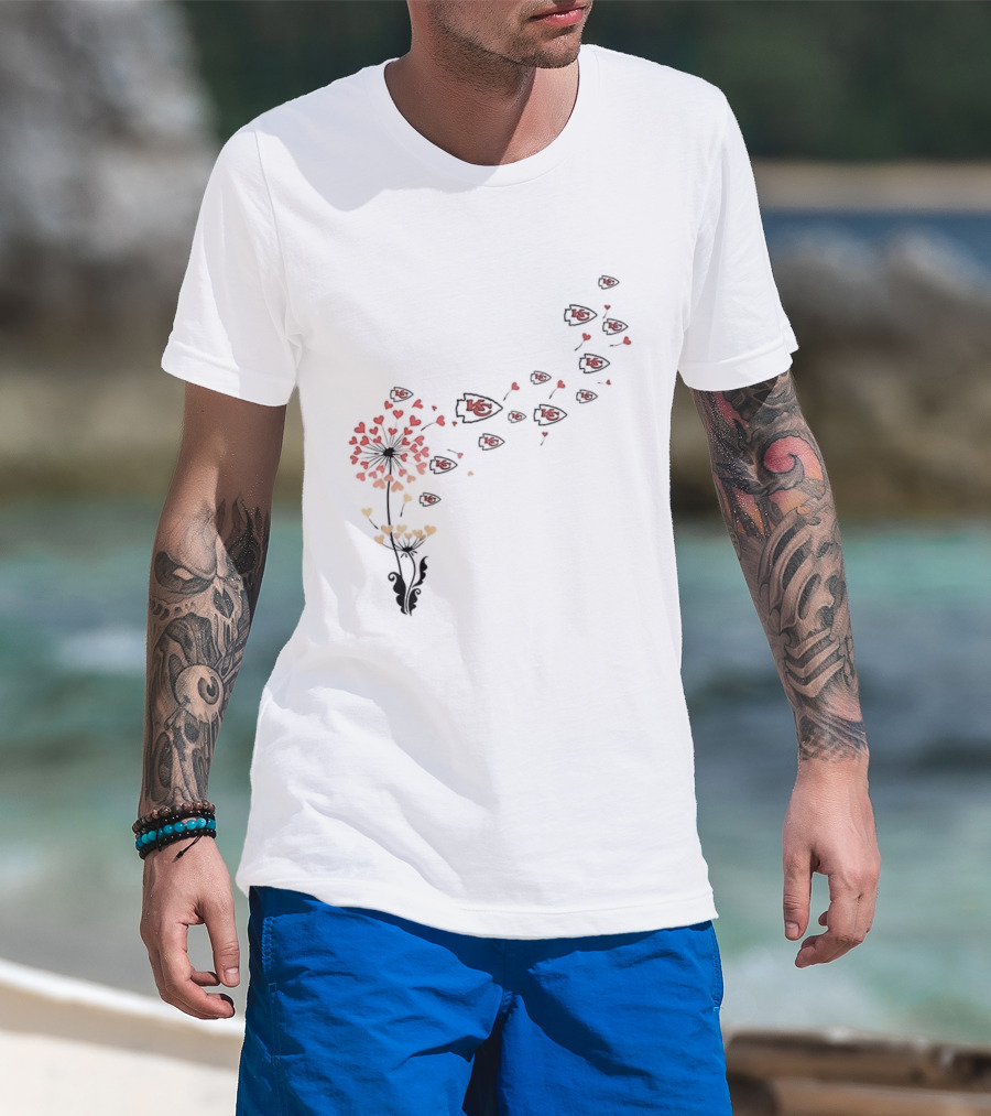 Kansas City Chiefs NFL Dandelion Football Lover Fan Apparel T-Shirt