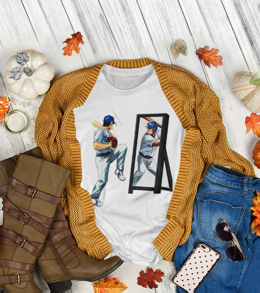 Los Angeles Dodgers Welcome To The Sho Shohei Ohtani Mirror Baseball Pitcher Batter T-Shirt