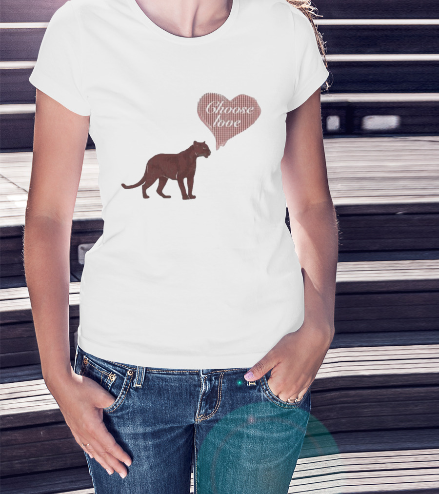 Pinkpantheress Choose Love Heart Panther Collaboration T-Shirt