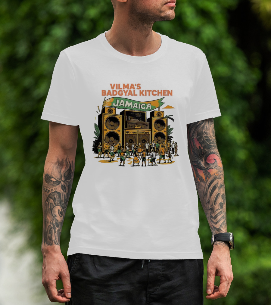 Vilma’s Badgyal Kitchen Jamaica Sound System Reggae Dance Party Vibes T-Shirt