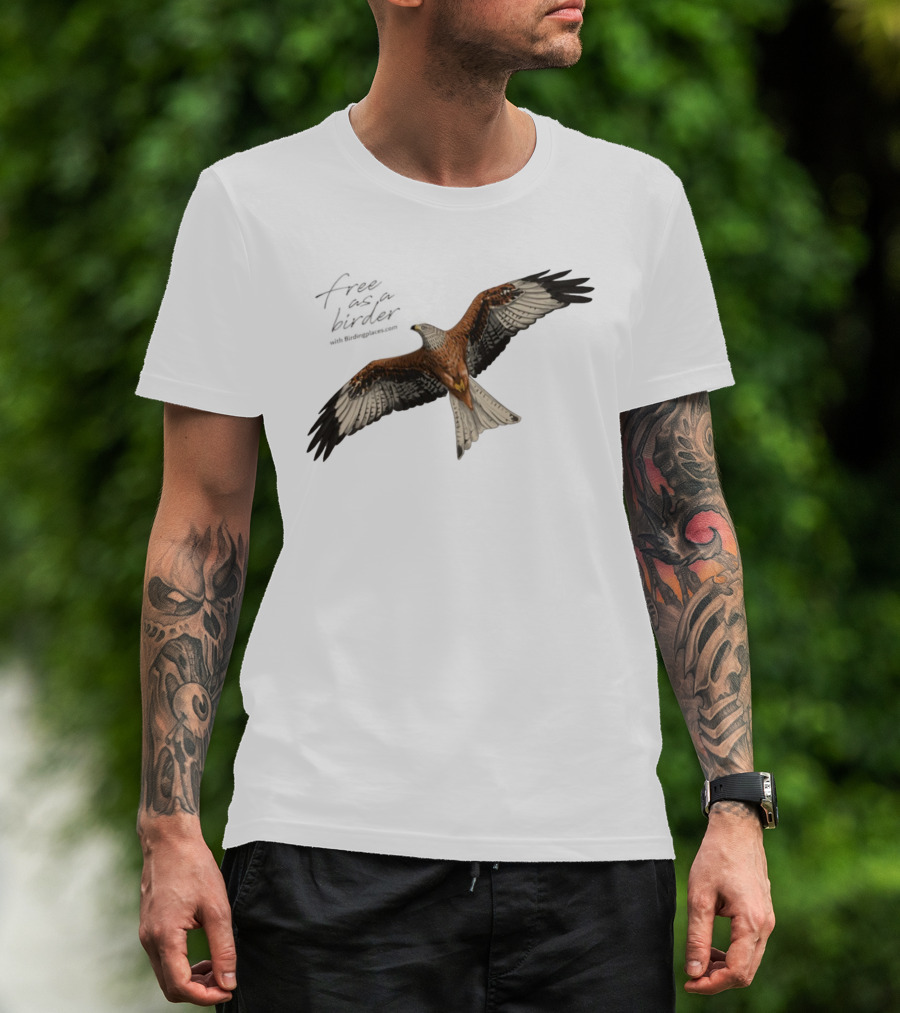 Eagle Free As A Birder Majestic Flight T-Shirt