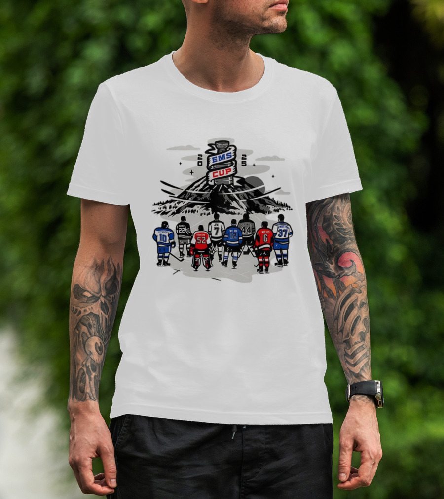 EMS Cup 2025 Hockey Players F Troop Quincy JFK Kingston WC Fo WC Po Foxy EMS T-Shirt