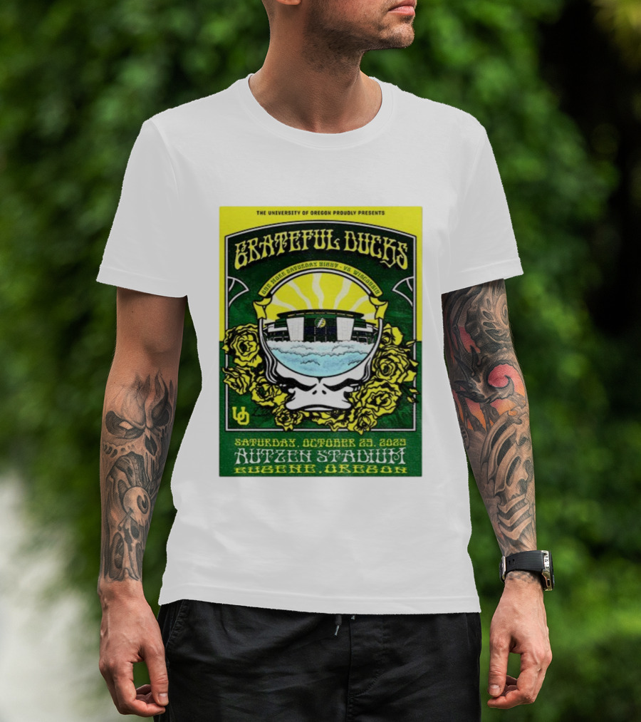University Of Oregon Grateful Ducks One More Saturday Night Vs Wisconsin October 25 2025 Autzen Stadium Eugene T-Shirt