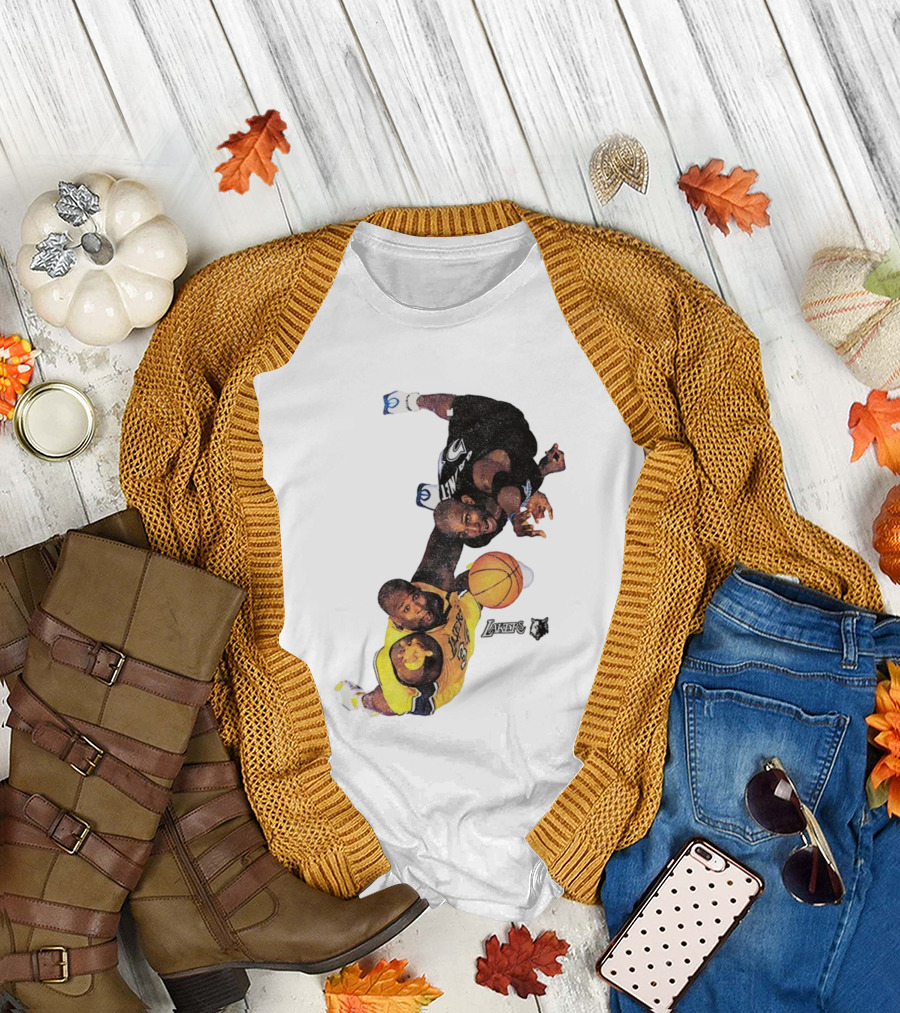 Kobe Bryant Los Angeles Lakers Kevin Garnett Minnesota Timberwolves NBA Vintage Rivalry T-Shirt