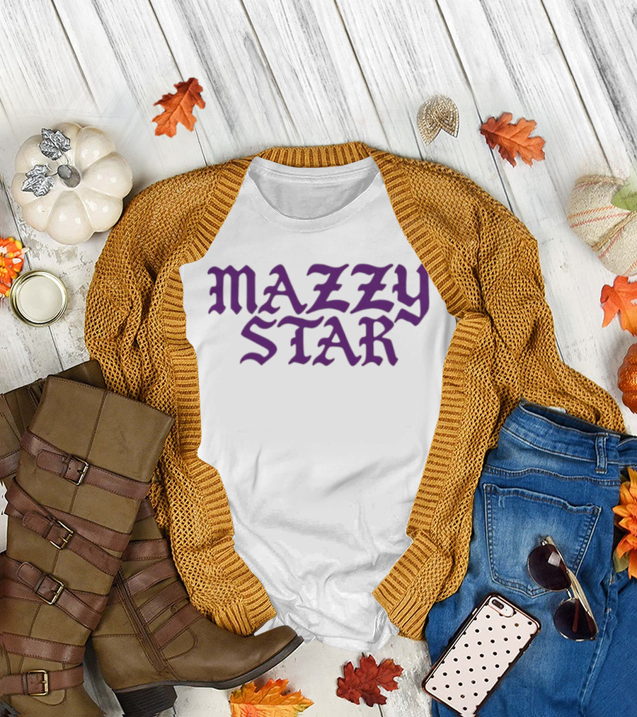 Mazzy Star You Go In Shadow Purple Gothic Font T-Shirt