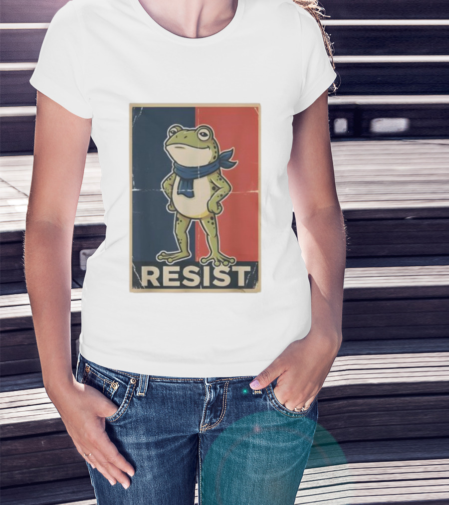 Resist Frog Stand No Kings Day T-Shirt