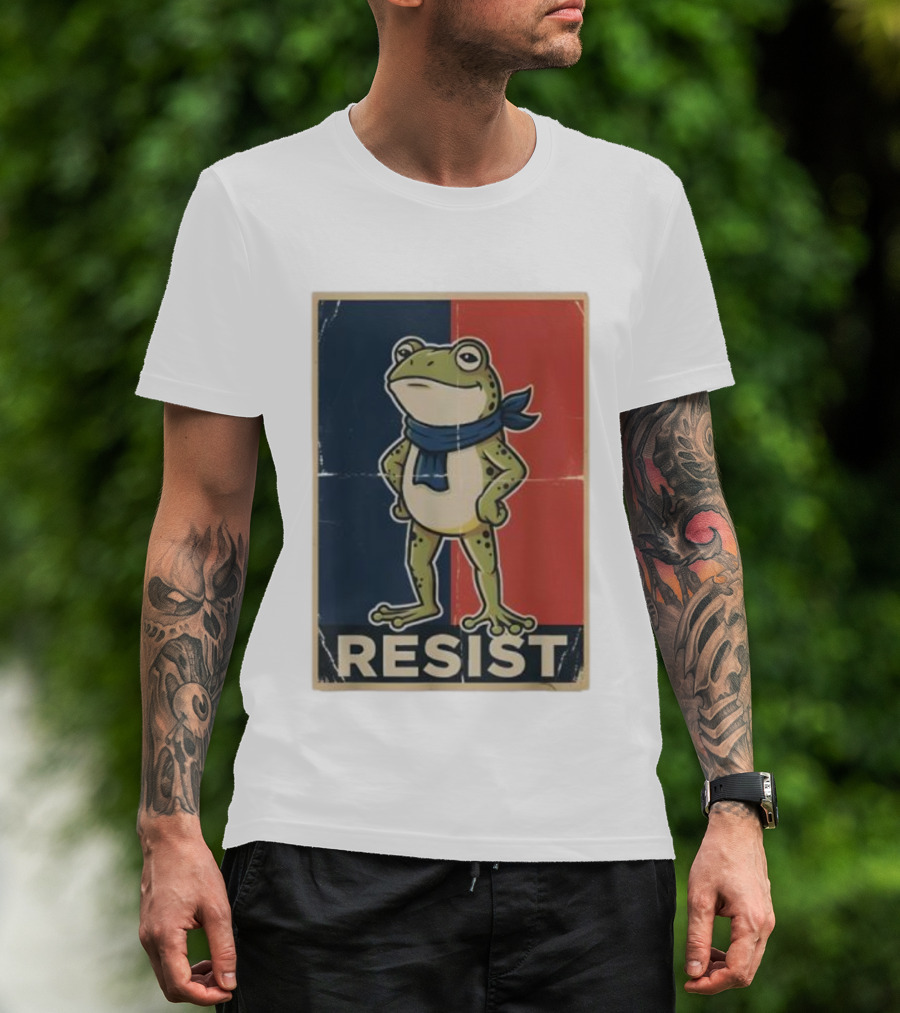 Resist Frog Stand No Kings Day T-Shirt