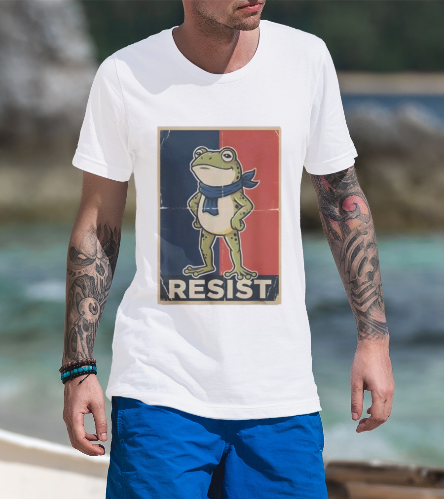 Resist Frog Stand No Kings Day T-Shirt