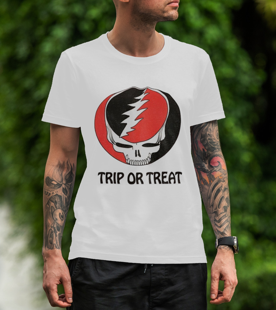 Grateful Dead Skull Trip Or Treat Halloween T-Shirt
