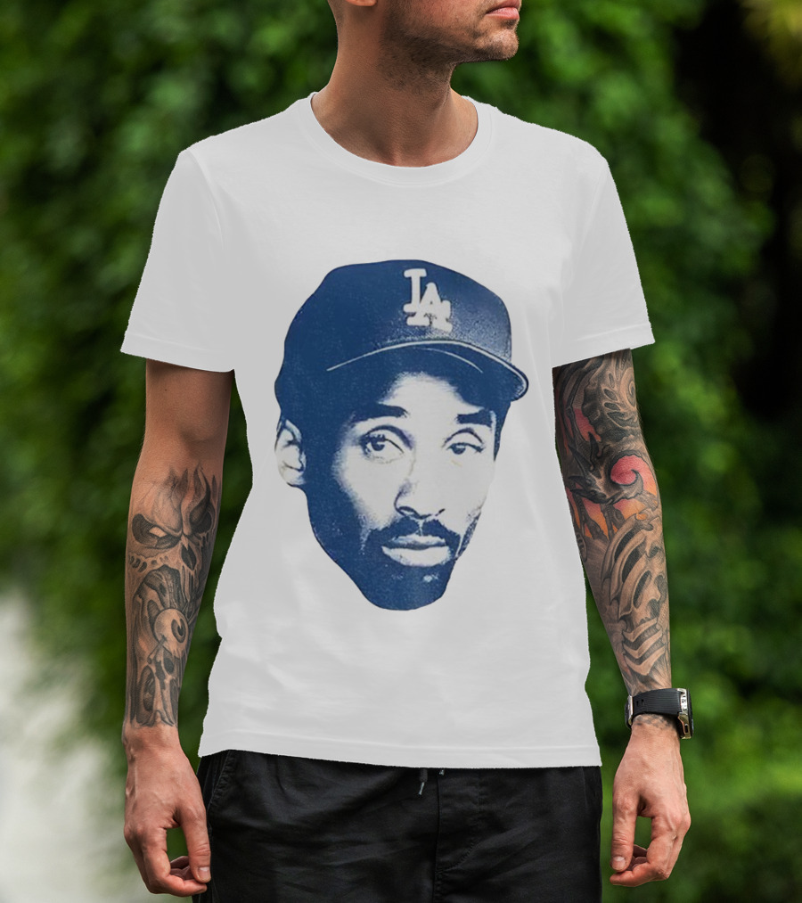 Kobe Bryant Los Angeles Dodgers MLB Vintage Big Face T-Shirt