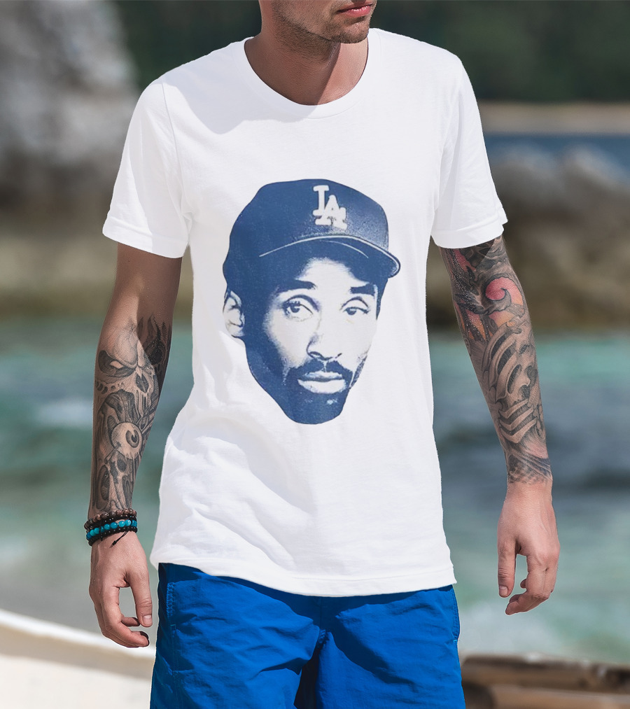 Kobe Bryant Los Angeles Dodgers MLB Vintage Big Face T-Shirt