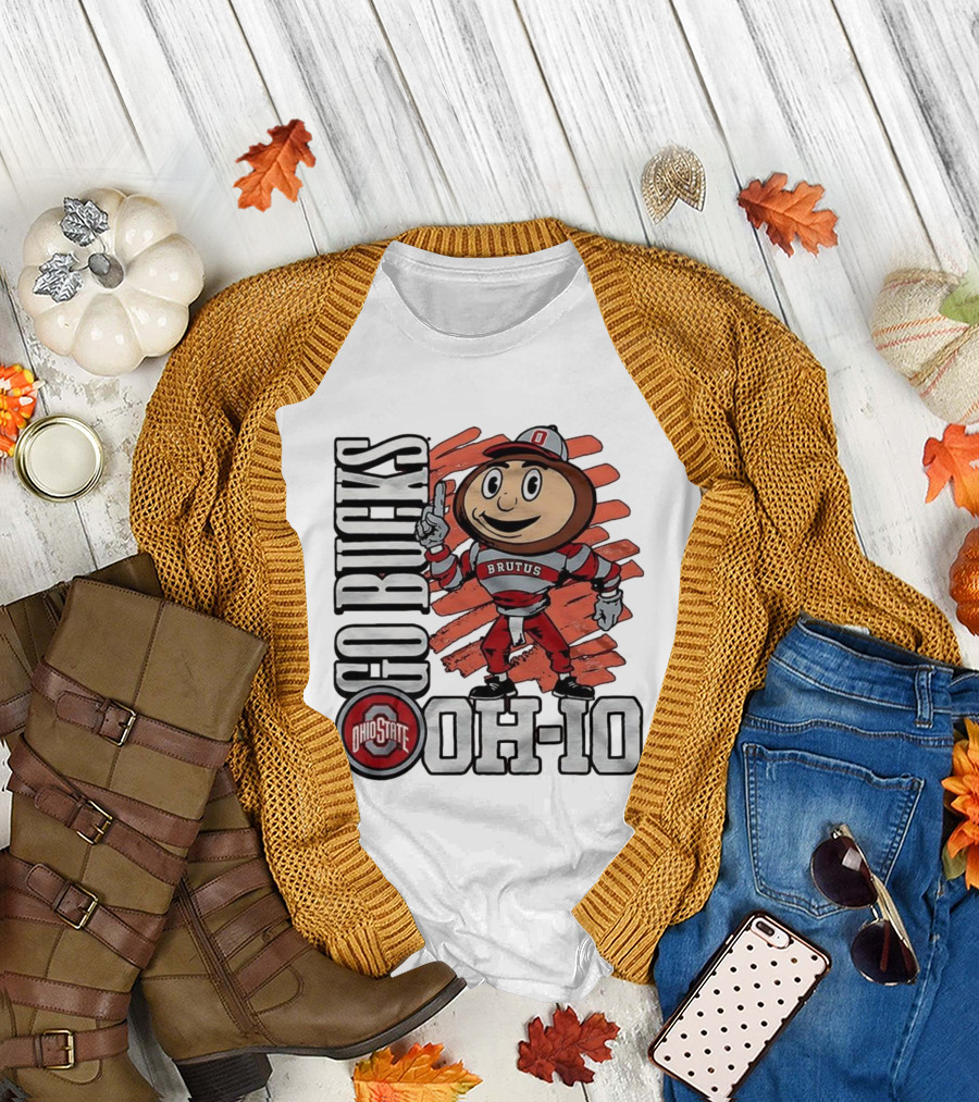Ohio State Buckeyes Brutus Mascot Go Bucks OH-IO T-Shirt
