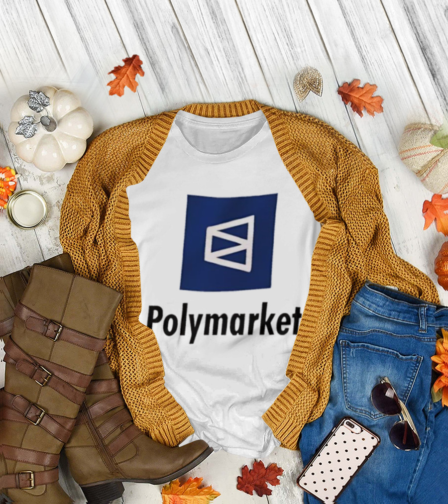 Polymarket Prediction Market Symbol Blue Background T-Shirt