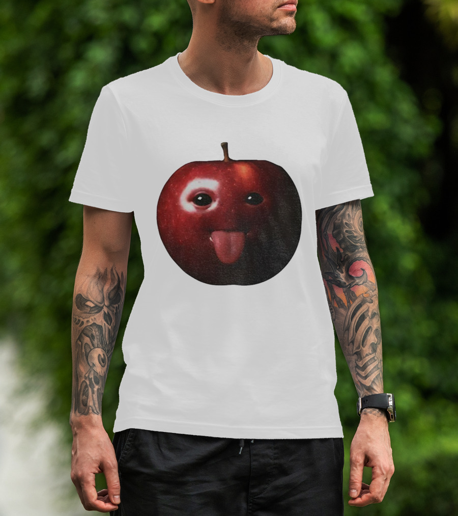 Silly AI Generated Apple Meme With Tongue Out T-Shirt