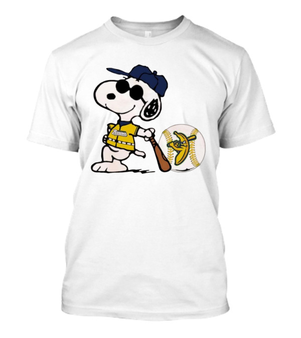 Snoopy Savannah Bananas Baseball Team Collaboration Yellow Jersey Peanuts Character T-Shirt