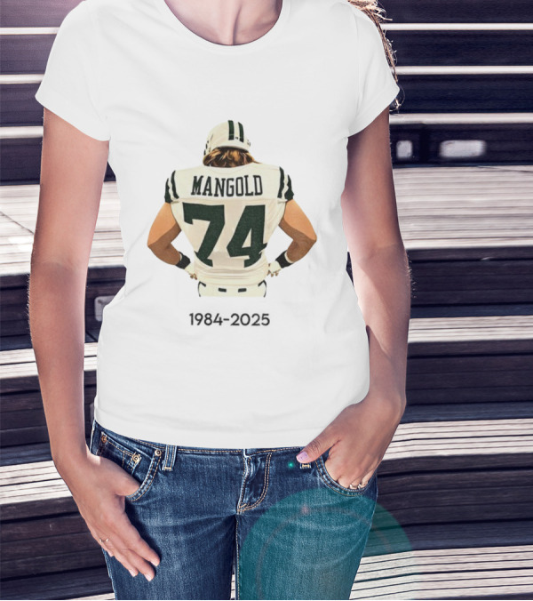 Nick Mangold 74 Jersey Back NFL Tribute 1984-2025 T-Shirt