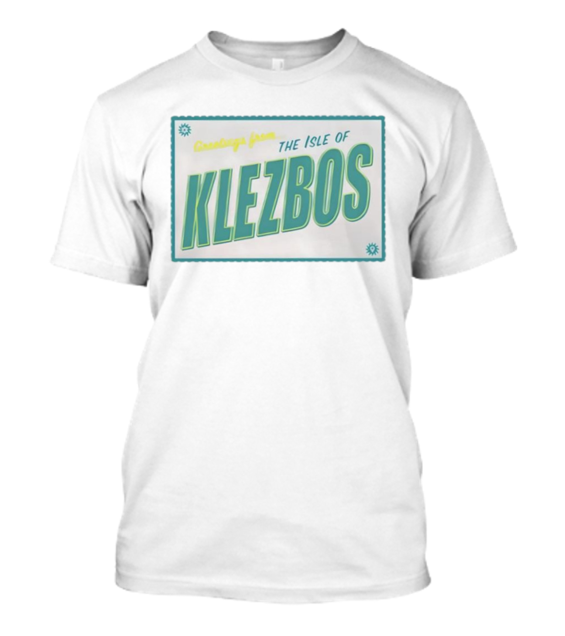 Greetings From The Isle Of Klezbos Vintage New T-Shirt