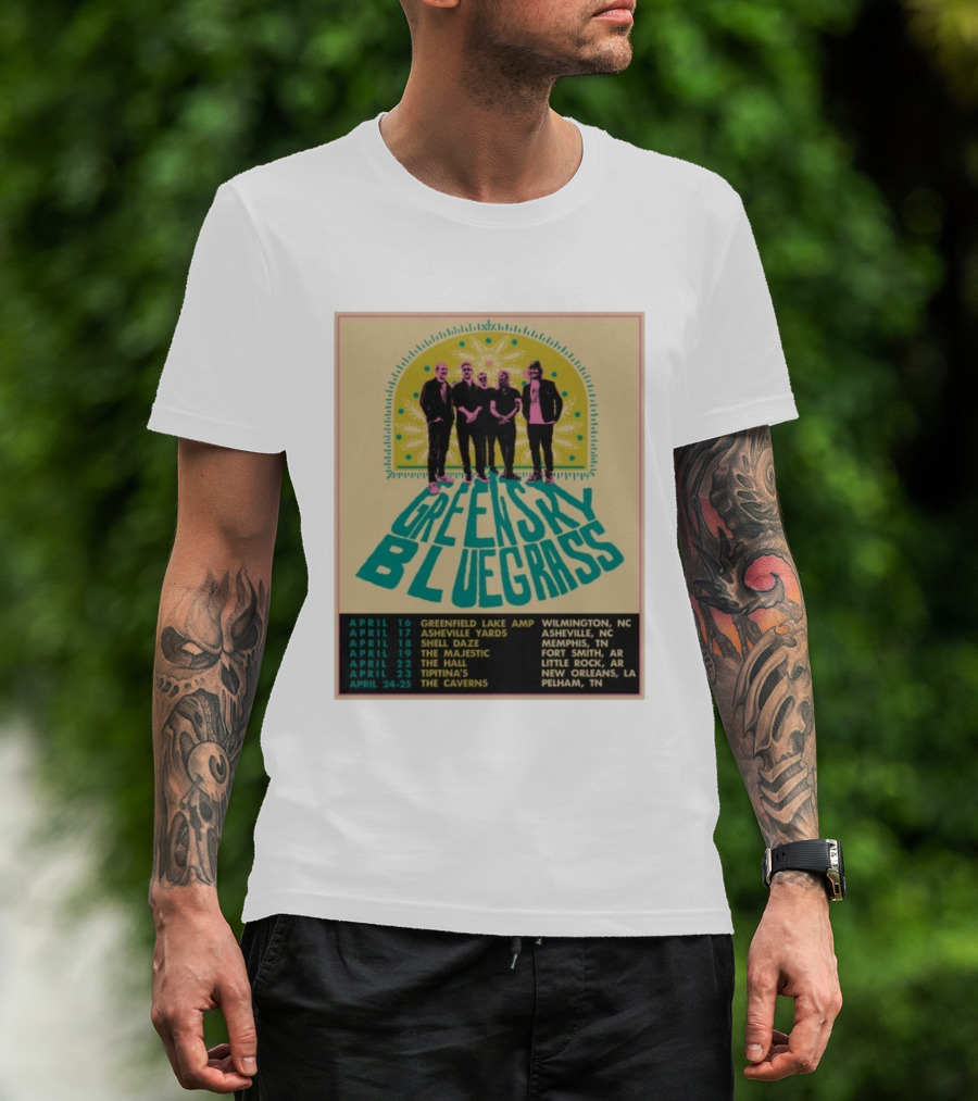 Greensky Bluegrass Tour 2026 Wilmington Asheville Memphis Fort Smith New Orleans Pelham T-Shirt