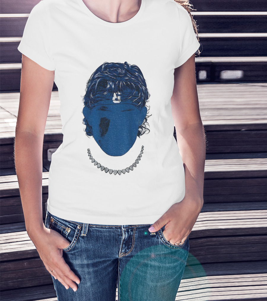 Jaxson Dart Blue Face New York Giants NFL Football 2025 T-Shirt