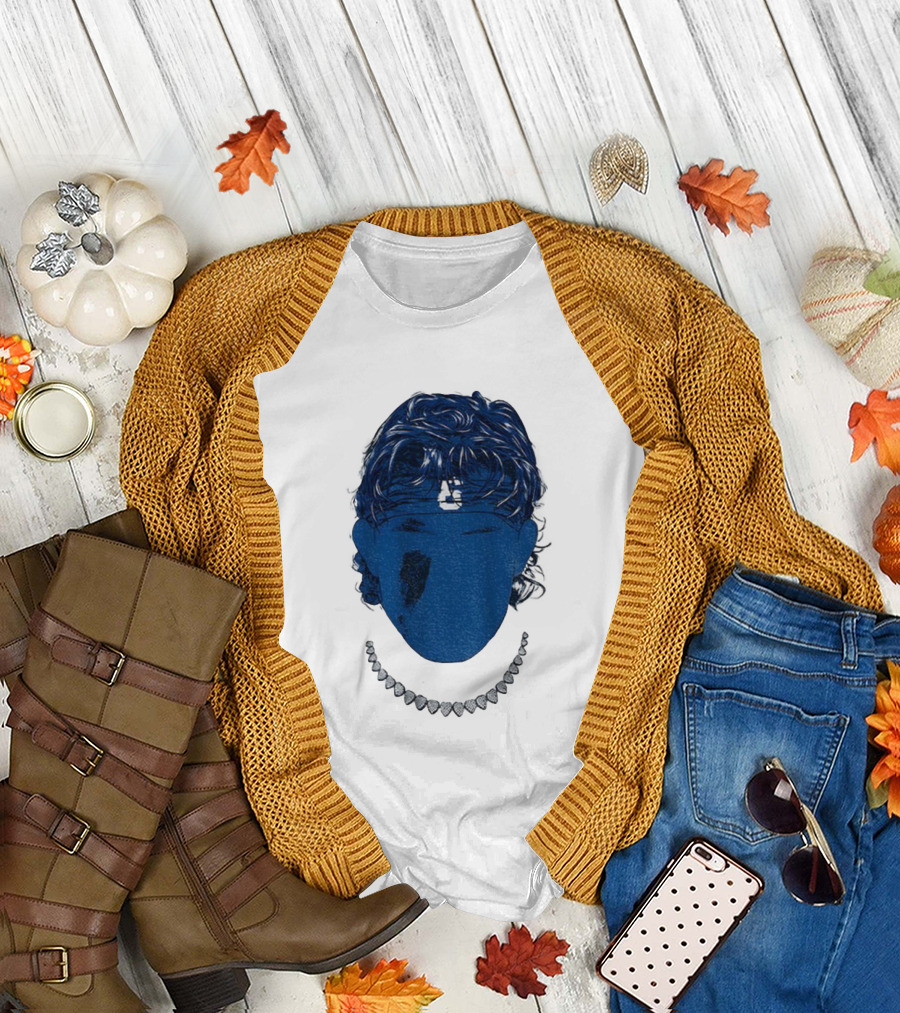 Jaxson Dart Blue Face New York Giants NFL Football 2025 T-Shirt