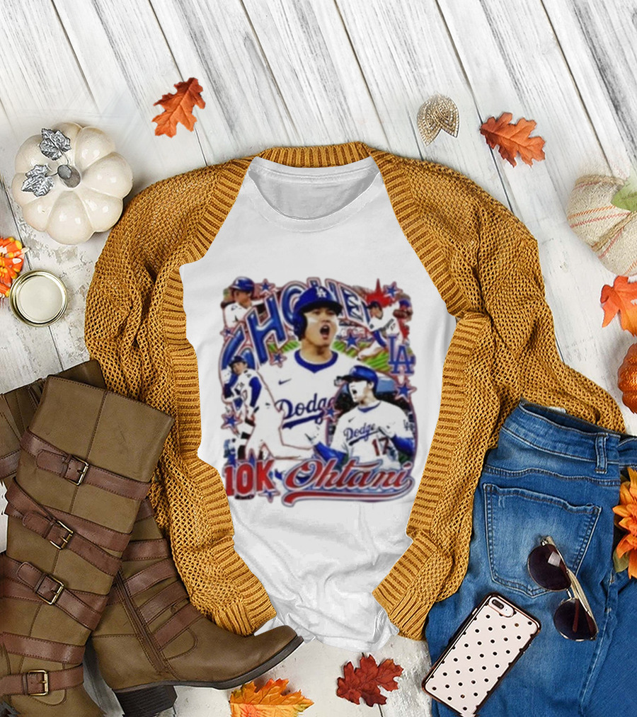 Shohei Ohtani 10K Dodgers Baseball LA Stars 17 T-Shirt