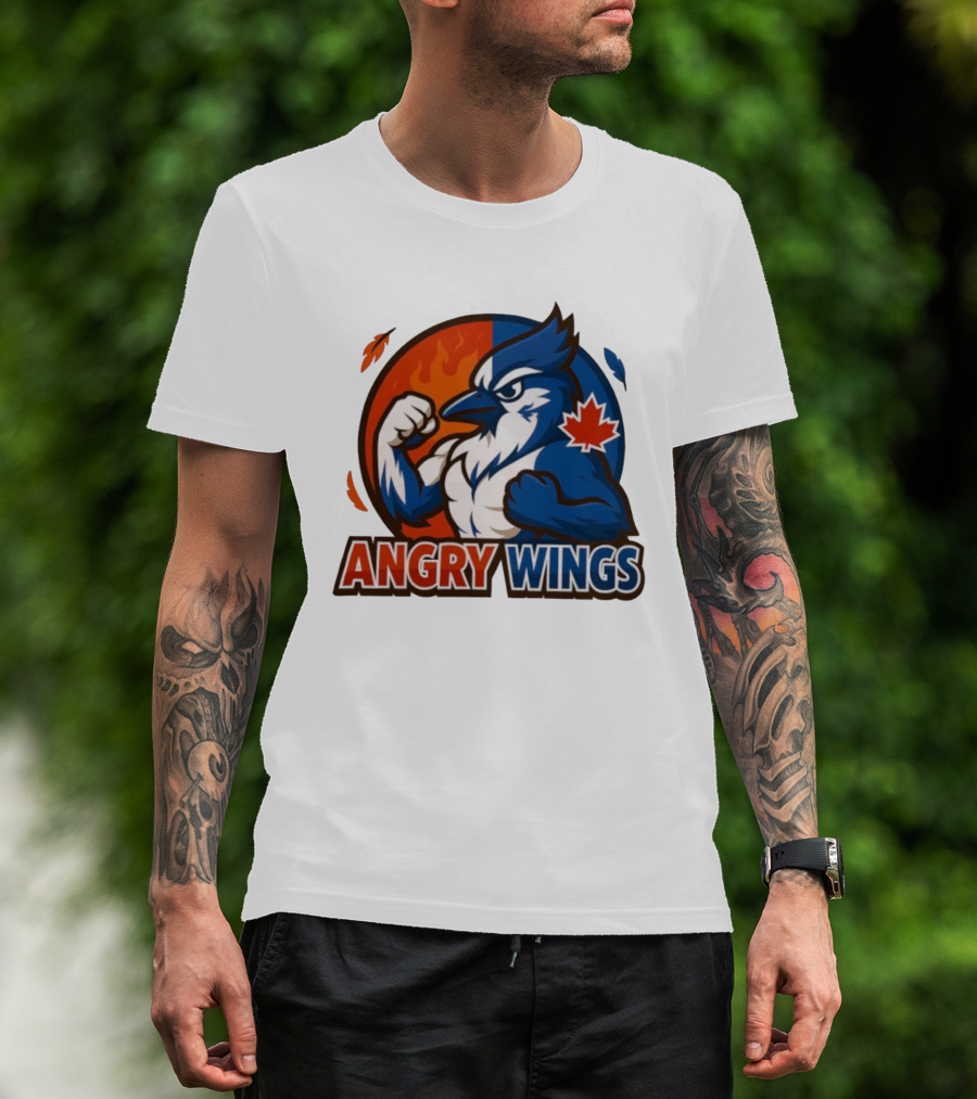 Toronto Blue Jays Angry Wings Mascot Maple Leaf T-Shirt