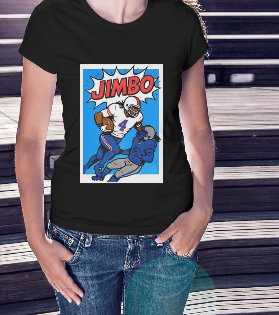 James Cook Jimbo Number 4 Buffalo Bills Football T-Shirt