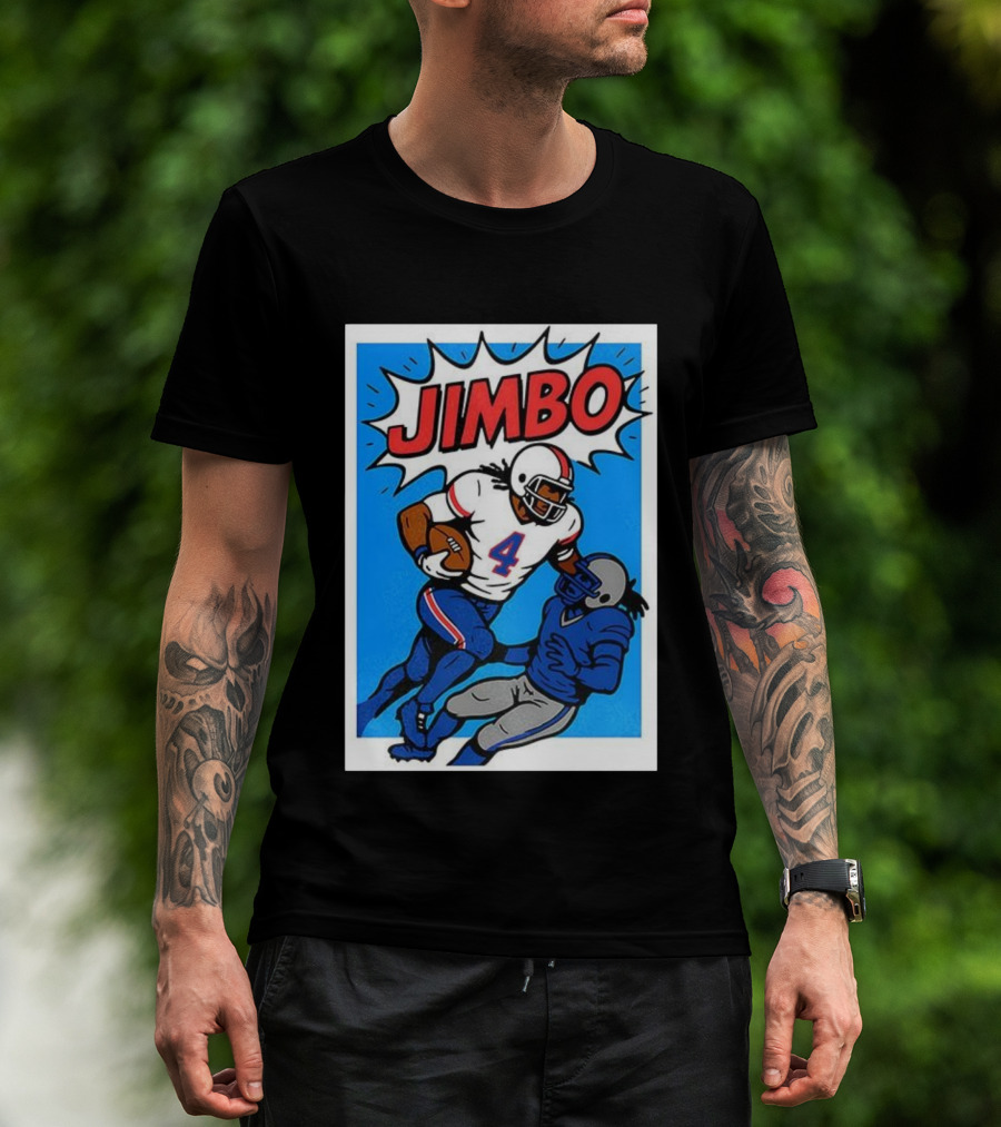 James Cook Jimbo Number 4 Buffalo Bills Football T-Shirt