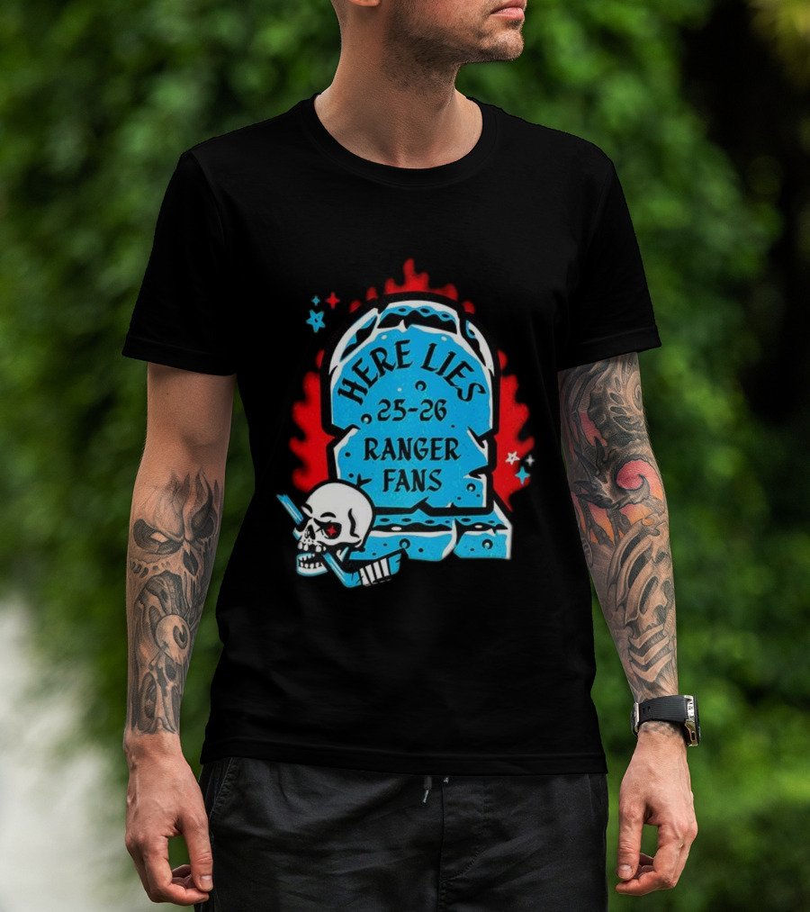 New York Rangers Fans Halloween Tombstone 2025 2026 T-Shirt