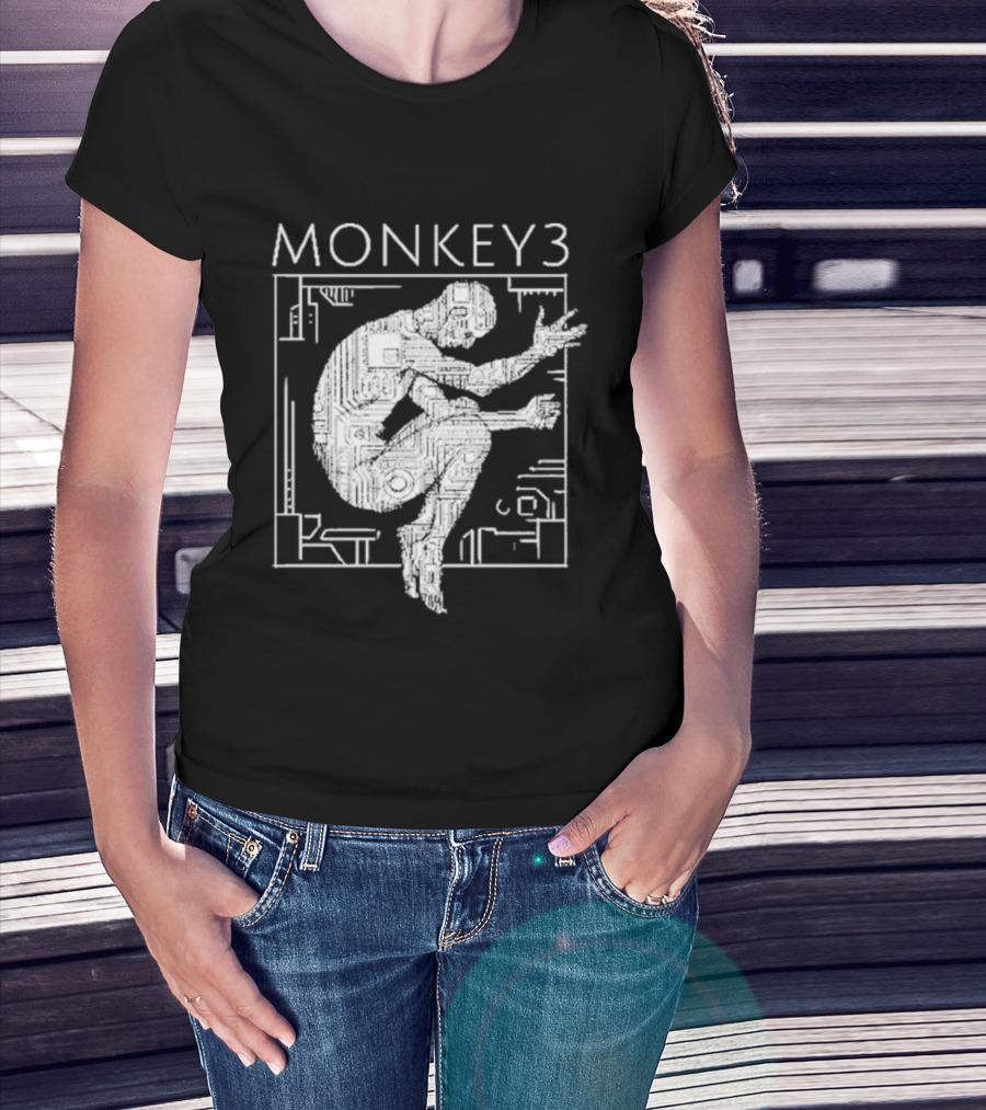 Monkey3 Welcome To The Machine Album Cover Silhouette T-Shirt