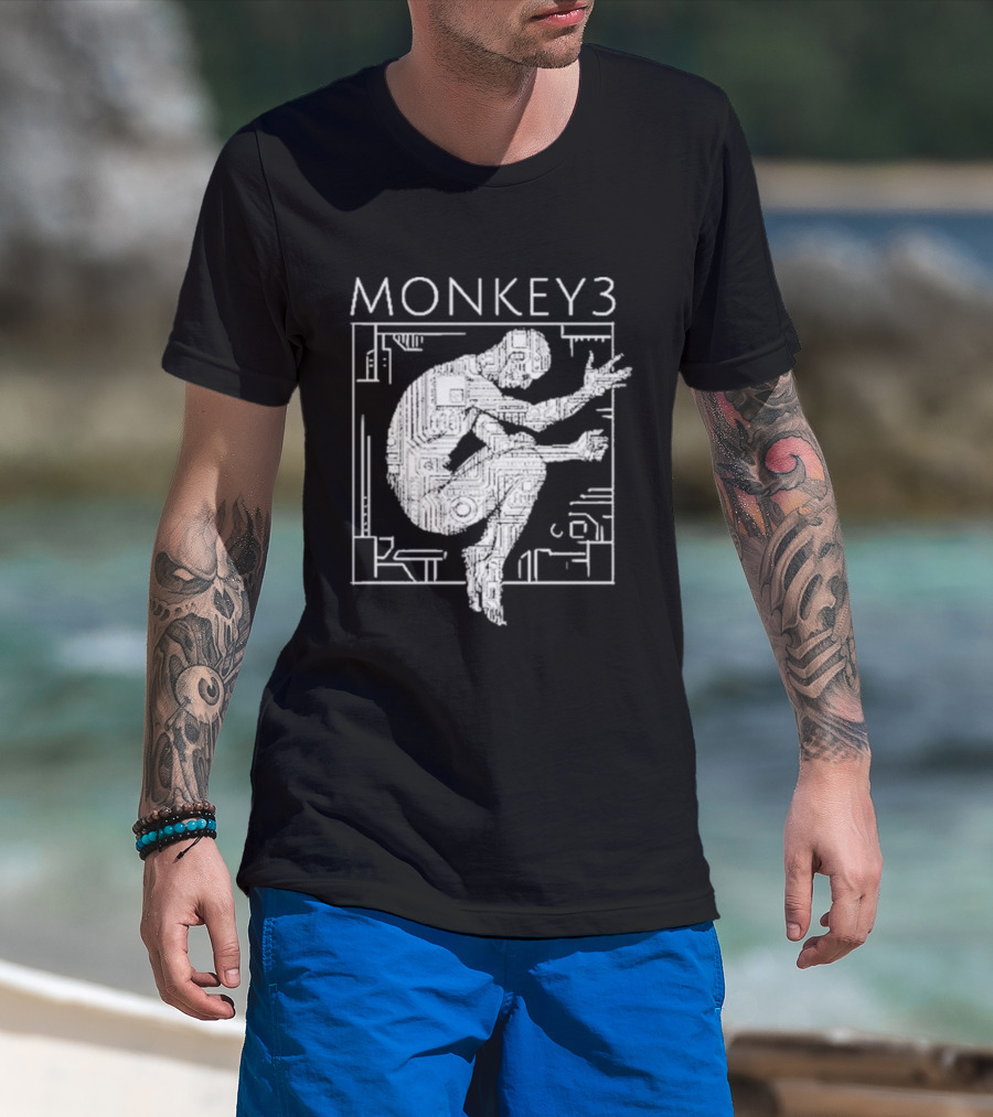 Monkey3 Welcome To The Machine Album Cover Silhouette T-Shirt