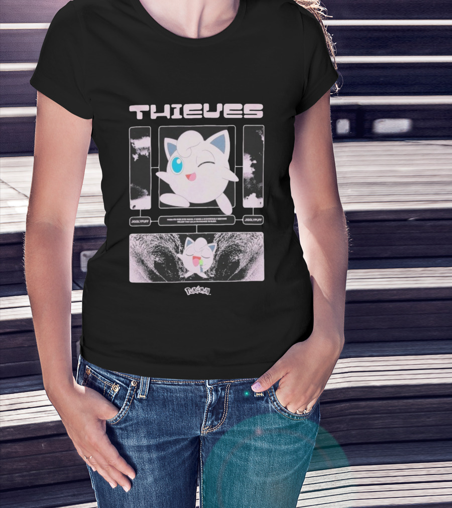 Thieves 100 Jigglypuff Pokémon Sleep Theme T-Shirt