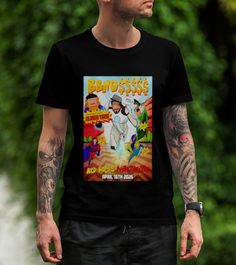 BBNO$ Tour Red Rocks Amphitheatre April 16 2026 With Special Guest Oliver Tree T-Shirt