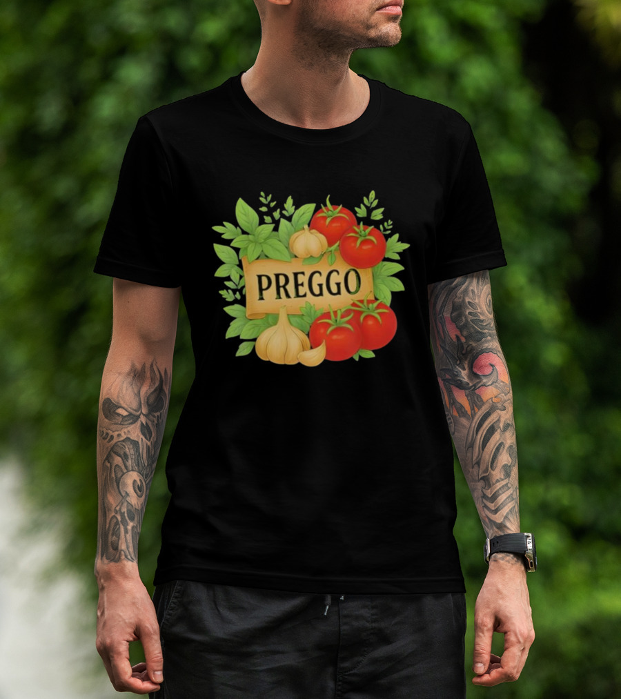 Prego Sauce Inspired Preggo Cute Pregnancy Announcement Costume T-Shirt