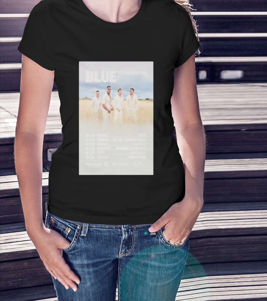 Blue 25th Anniversary Tour Munich Frankfurt Hamburg Dusseldorf Leipzig Stuttgart 2025 T-Shirt