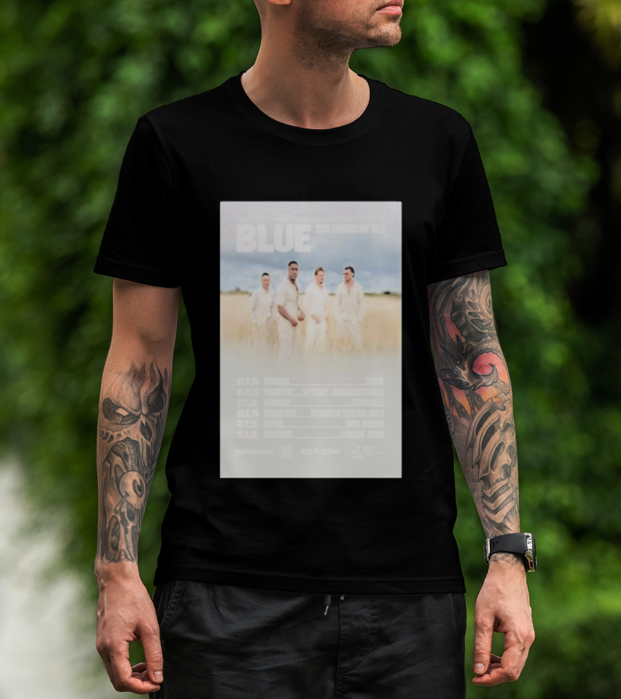Blue 25th Anniversary Tour Munich Frankfurt Hamburg Dusseldorf Leipzig Stuttgart 2025 T-Shirt