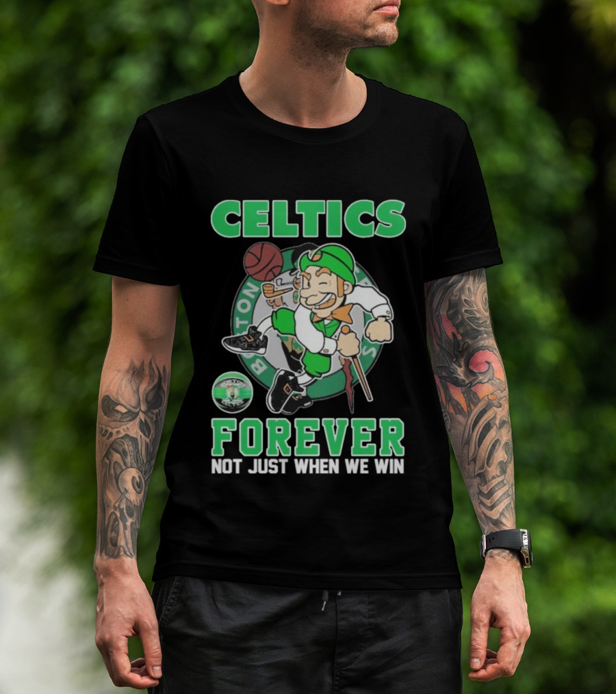 Boston Celtics Forever Team Logo Fan Mascot T-Shirt