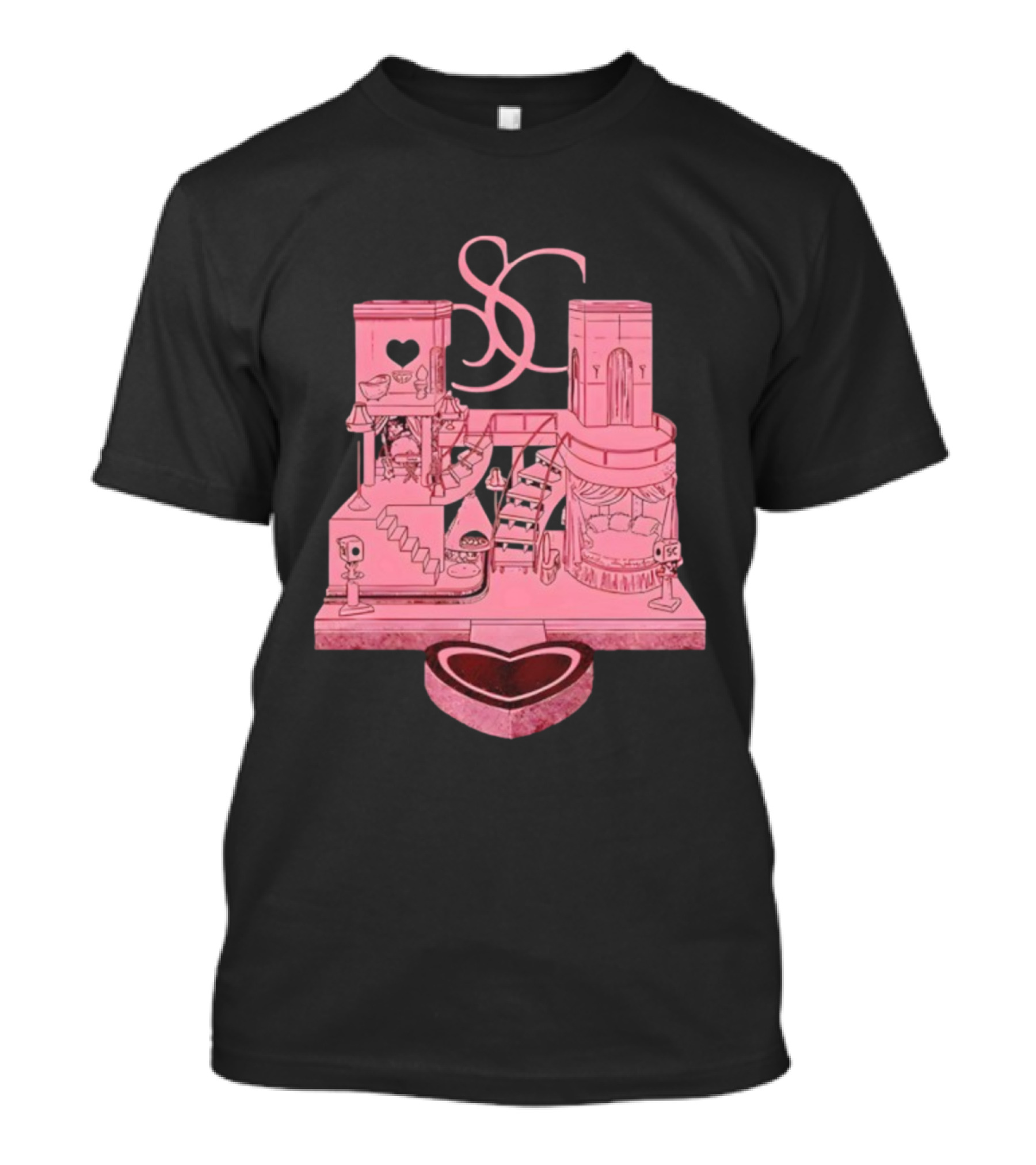 Sabrina Carpenter Do You Want The House Tour SC Vintage Heart Design T-Shirt