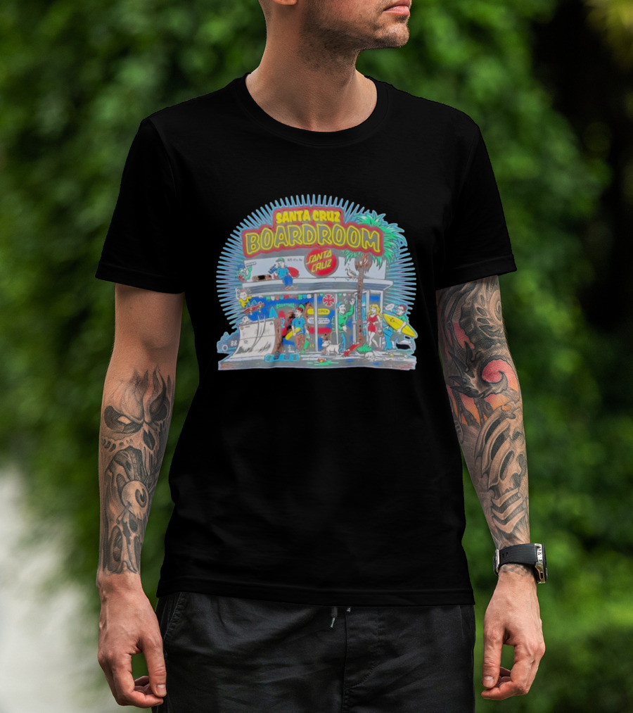 Santa Cruz Boardroom Vintage Skateboarding And Surfing Scene T-Shirt
