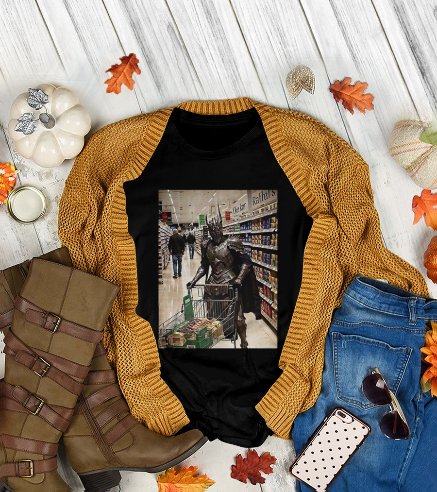 Sauron Shopping Adventure In Grocery Aisle T-Shirt