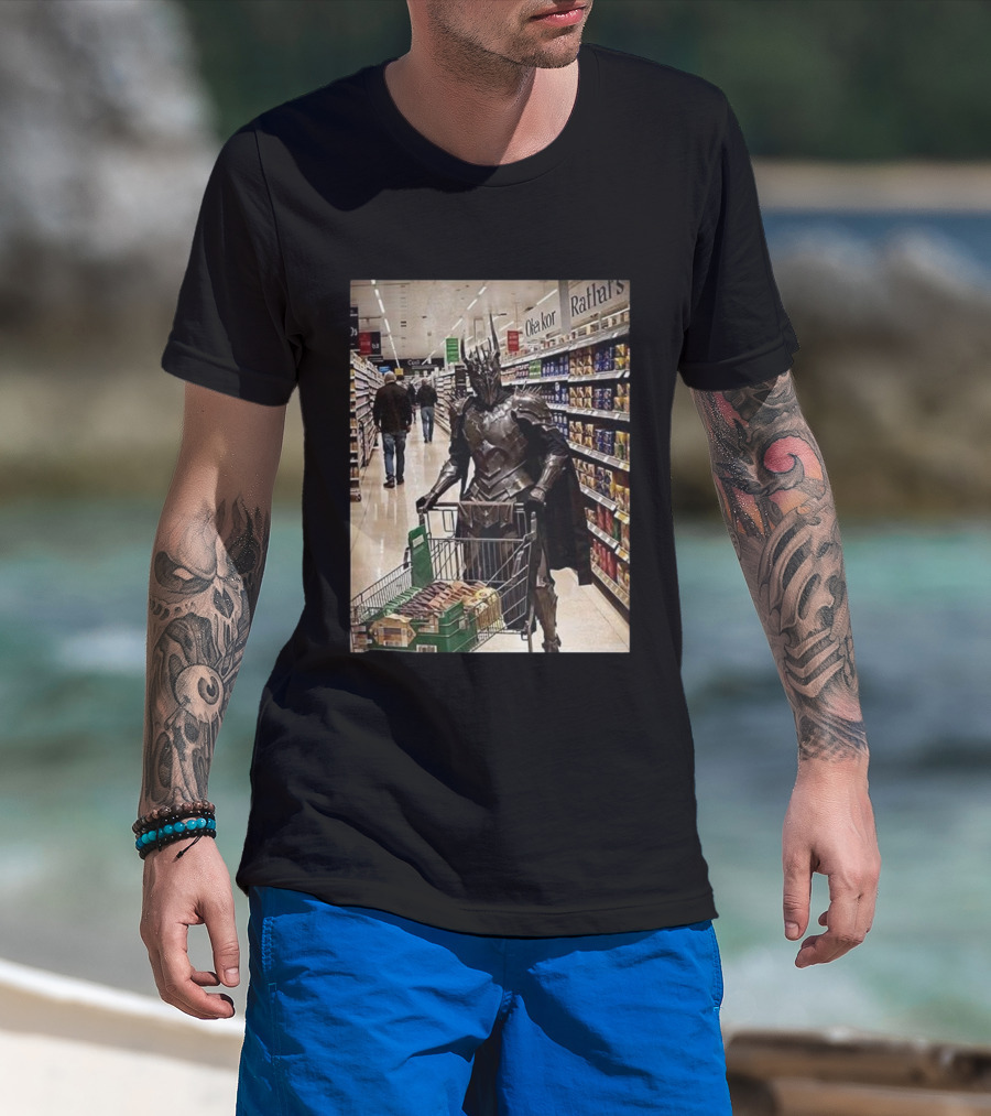 Sauron Shopping Adventure In Grocery Aisle T-Shirt