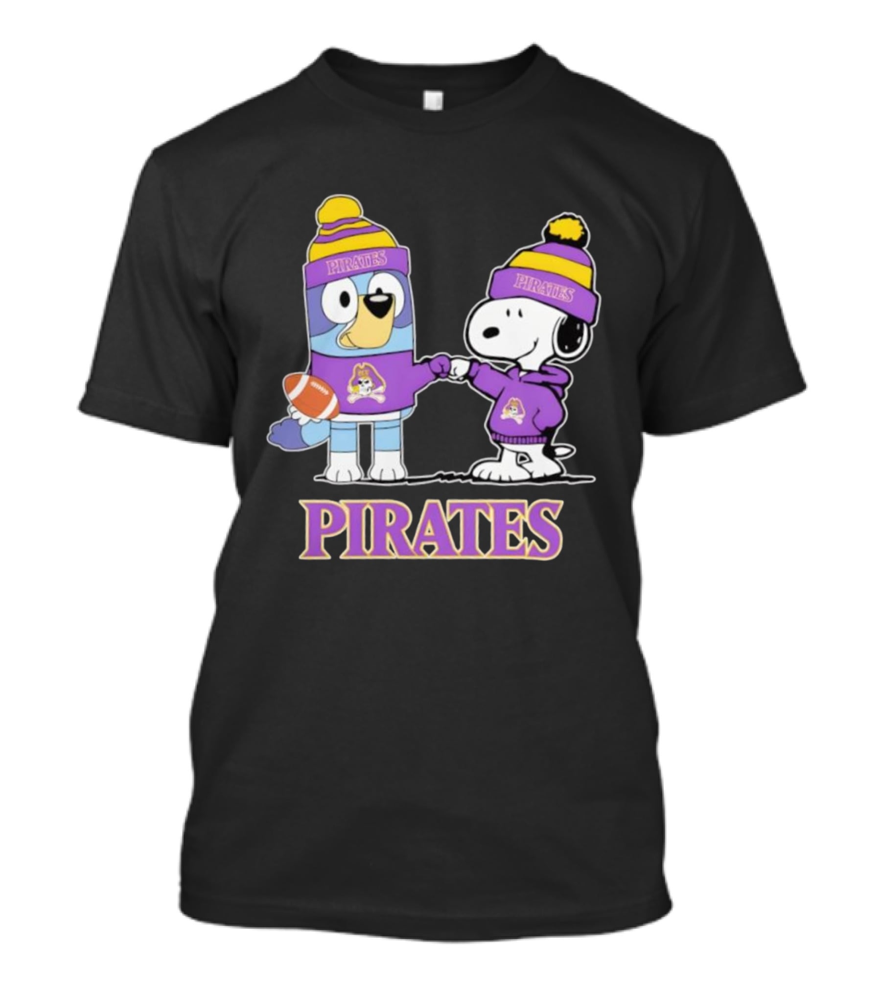 Snoopy Bluey East Carolina Pirates Football Festive Team Spirit T-Shirt