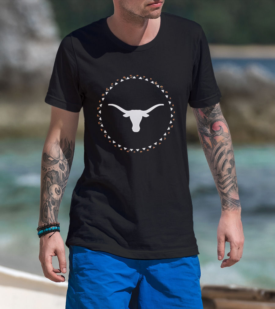 Texas Longhorns Native American Heritage Circle Symbol T-Shirt