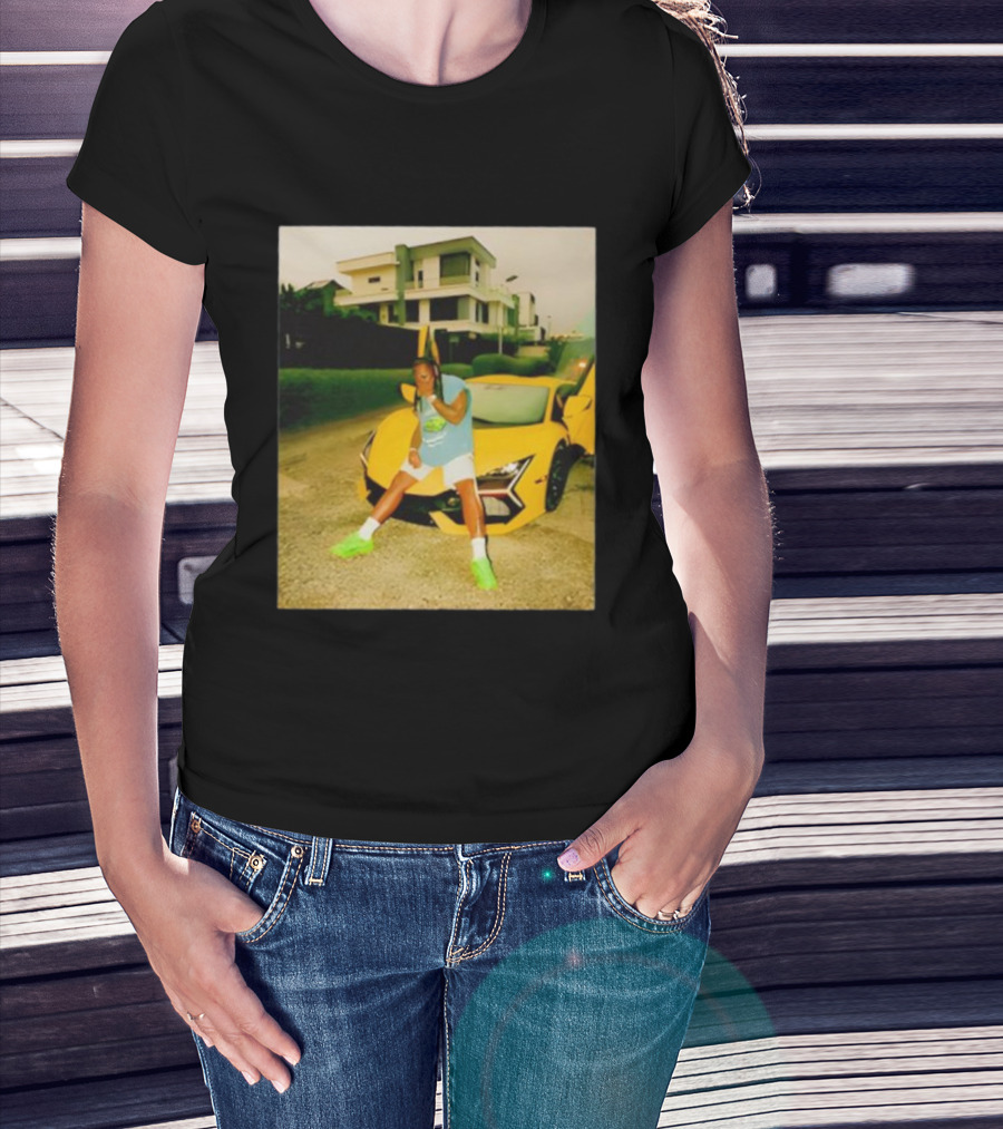 Thatojoboy Burna Boy Armless Style Yellow Sports Car Scene T-Shirt