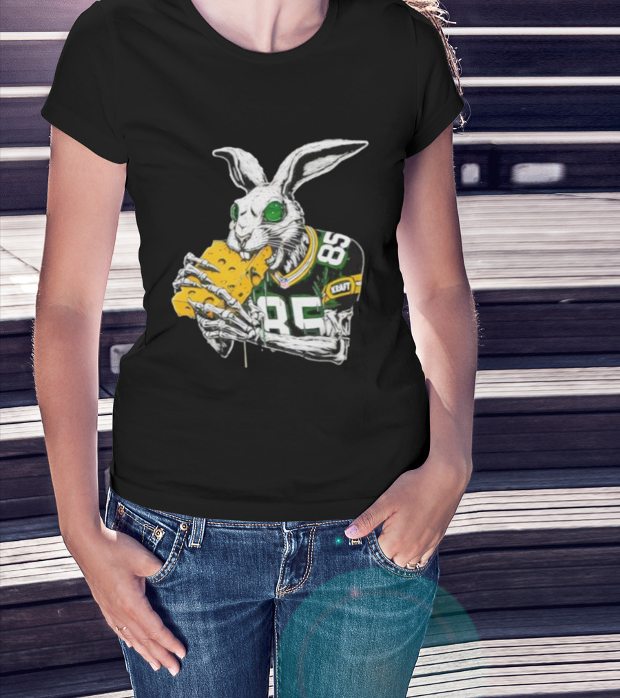 Tucker Kraft Green Bay Packers Rabbit 85 Cheese Eater T-Shirt