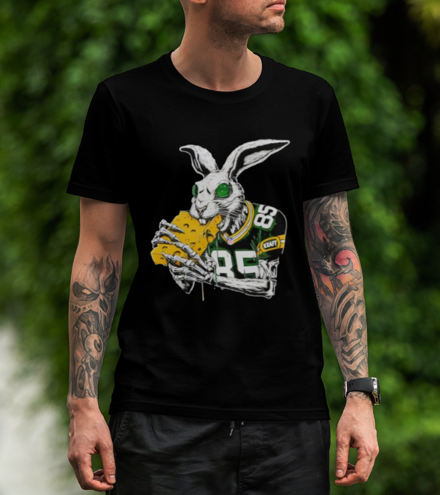 Tucker Kraft Green Bay Packers Rabbit 85 Cheese Eater T-Shirt
