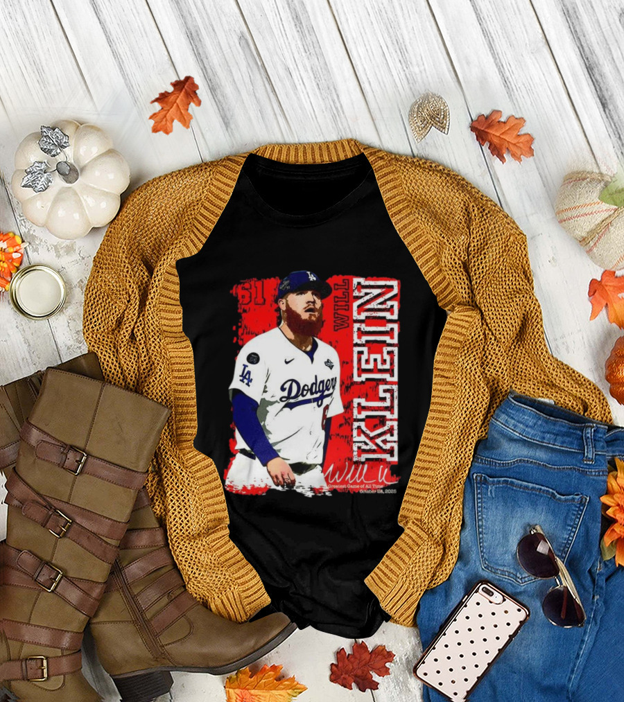 Will Klein Los Angeles Dodgers Number 61 Greatest Game of All Time 2025 Signature T-Shirt