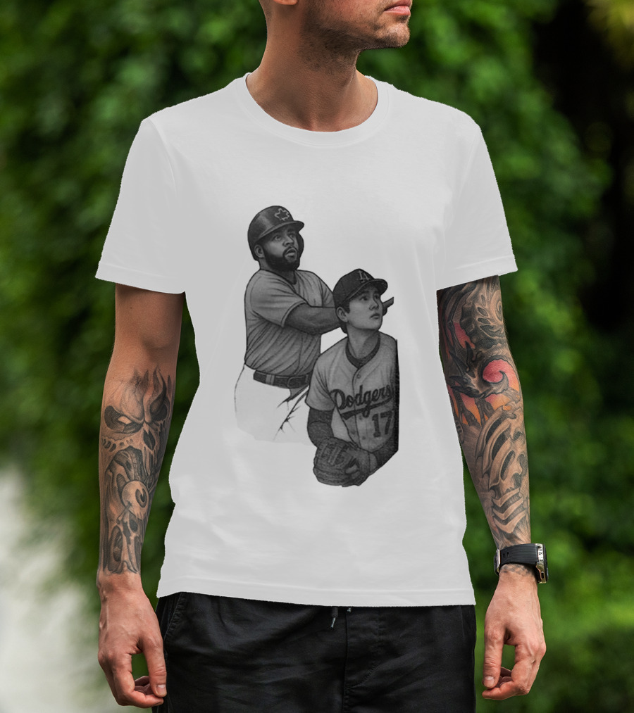Vladdy Guerrero Jr. Shohei Ohtani Dodgers World Series Baseball Moment T-Shirt