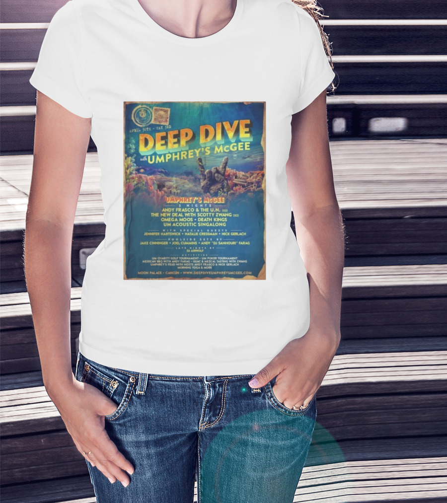Deep Dive With Umphrey's McGee Cancun April 30th-May 3rd Moon Palace Events T-Shirt