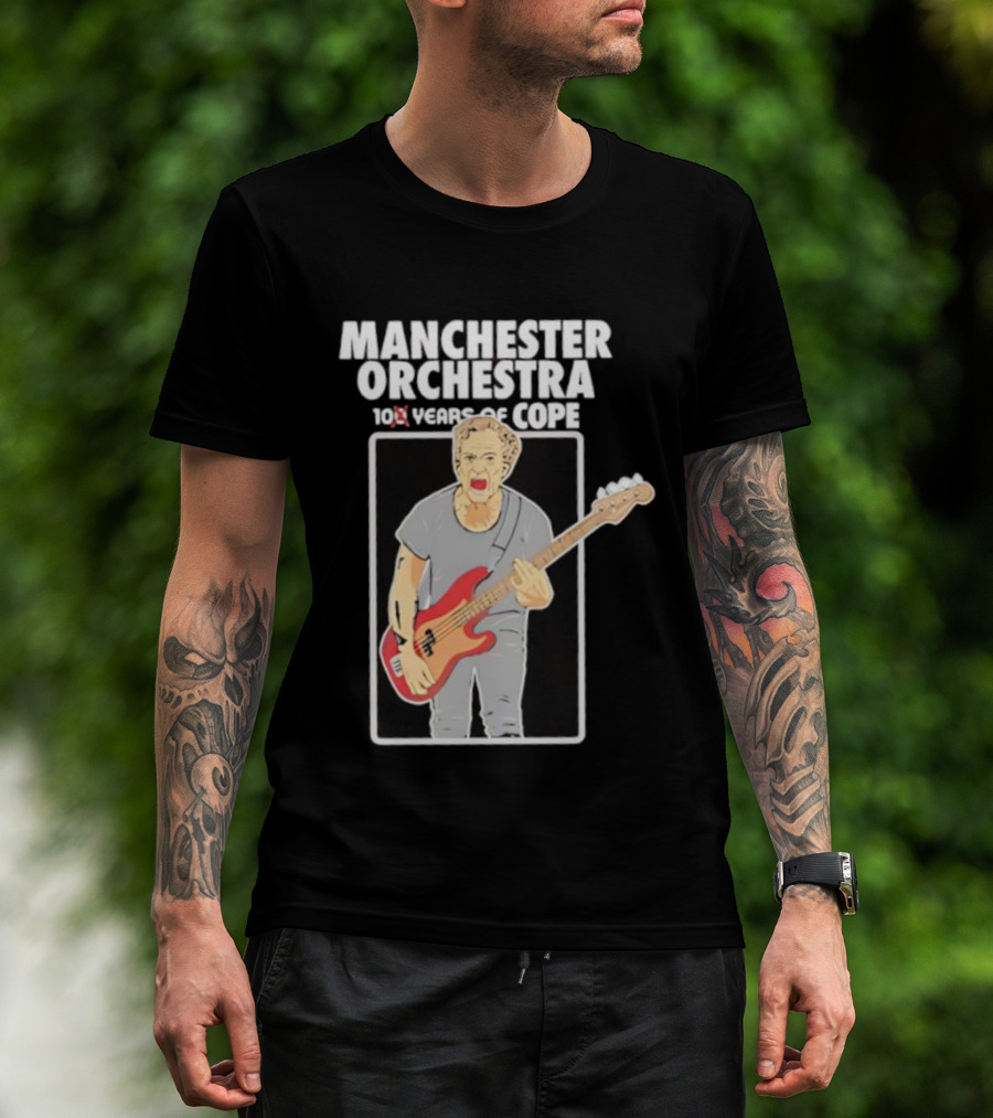 Manchester Orchestra 100 Years Of Cope Bass Guitar Illustration T-Shirt